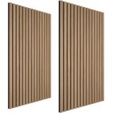 Akoestische panelen Sonic Wall houtlook - licht eiken, Set van 2