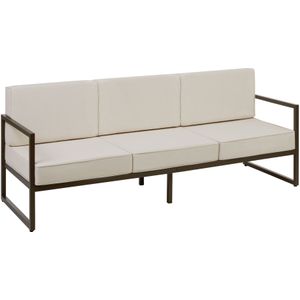 Tectake - Comosa - Loungebank - Bruin / Beige - Waterafstotend Polyester