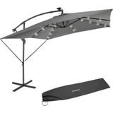 Parasol Sunna LED-zonneenergie met zwengel 2,5 x 2,5 m - lichtgrijs