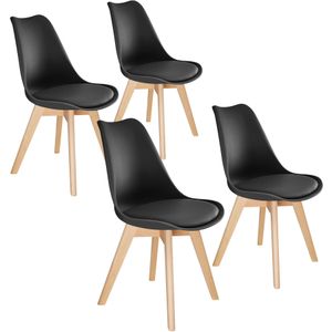 eetkamerstoelen Friederike - zwart, Set van 4