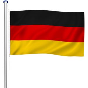 Aluminium vlaggenmast in hoogte verstelbaar met vlag - Duitsland