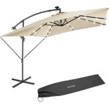 Parasol Sunna LED-zonneenergie met zwengel 2,5 x 2,5 m - beige