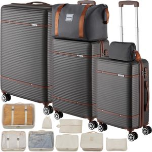 Madison - Reiskofferset - 13-delig - Antraciet - TSA-slot