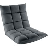 Relaxfauteuil Snooze, 2 in 1, fluweel, 14-voudig verstelbaar - grijs