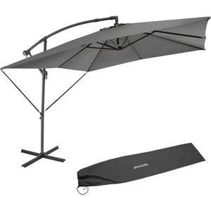 Parasol Apollon met slinger 2,5 x 2,5 m - lichtgrijs