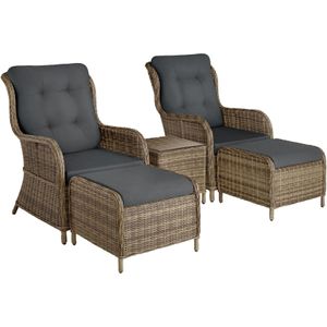 Wicker loungeset Benissa 2+2 - natuur