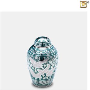 LoveUrns Mini Urn Vogels Groen (0.05 liter)