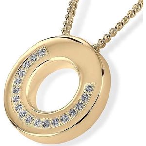 Gouden Ringvormige Ashanger Briljanten Boog inclusief Collier