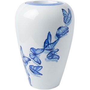 Kleine Vaas Urn Delfts Blauw Fladderende Vlinders (1 liter)