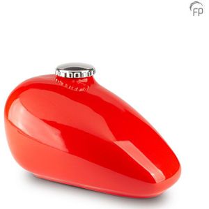 Grote Rode Keramische Motortank Urn (4 liter)