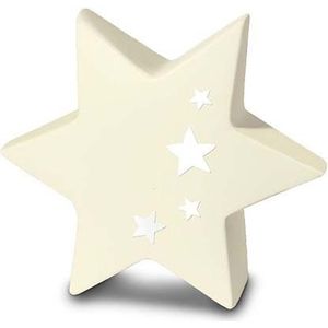 Kinder Ster Urn in Zand-Beige, met Vier Sterretjes (0.3 liter)