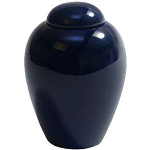 Petributes - Serenity - Porseleinen Pot Urn - Blauw - 2.4 Liter