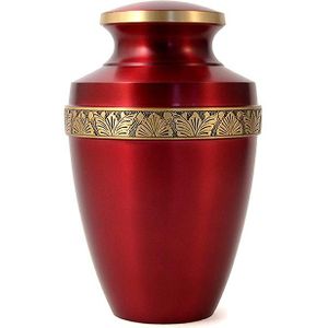 Grote Grecian Crimson Shiny Red Urn (3.3 liter)