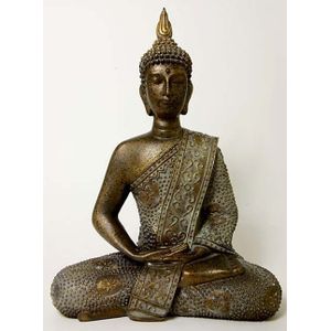 Thaise Meditatie Boeddha XXL Urn Oudbrons  (ca. 6 liter)