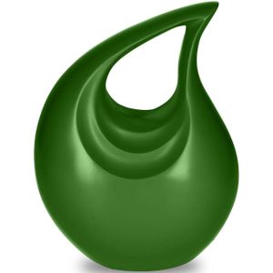 Grote Elegance Teardrop Urn, geheel Appelgroen (3 liter)