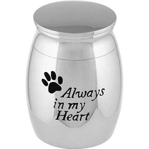 Urnwebshop.nl - Micro Dieren Urntje - Zilverkleur - Messing