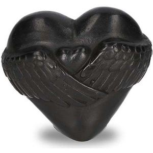 Brons Mini Asbeeld Gevleugeld Hart (0.1 liter)