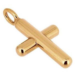 Ashanger Rond Kruis Goud