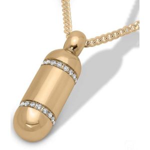 Gouden Assieraad Capsule Briljanten Ringen, inclusief Gouden Collier