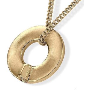 Gouden Ronde Ring Ashanger inclusief Collier