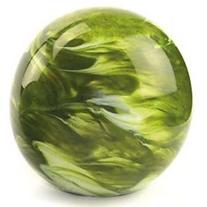 Medium Glazen Bal Dierenurn Elan Marble Green (1.5 liter)