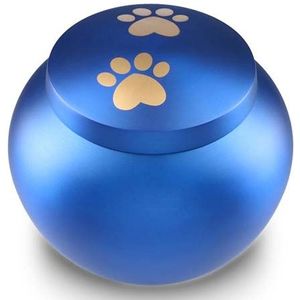 Aluminium Dieren Urn - Transparant Metallic - Voor Huisdier Tot 30 Kilo