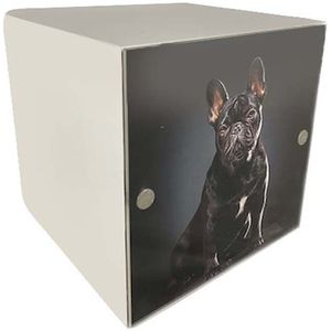 Metalen Photocube Honden Urn Matwit Large (2 liter)