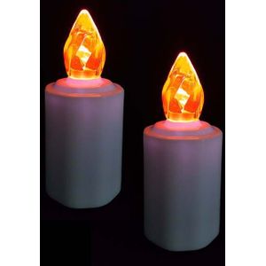 2 Waterdichte LED-Kaarsen, Orange Vlam