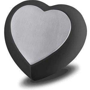 LoveUrns Design Harturn Matzilver - Zwart (0.05 liter)