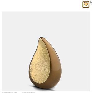 LoveUrns - Mini Teardrop Urn - Golden Brown - Hamergoud - 0.04 Liter