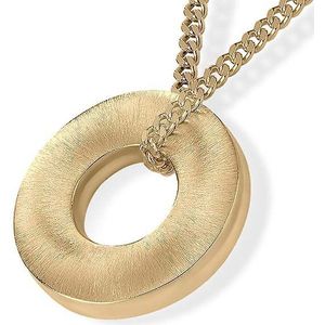 Gouden Ronde Ring Ashanger inclusief Collier