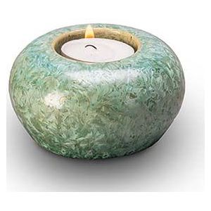 Keramische Mini Urn met Waxinelichtje Groen (0.05 liter)