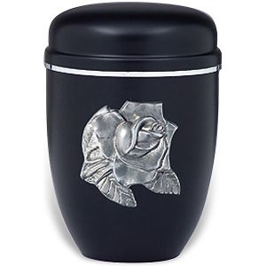 Design Urn met zilveren sierrand (4 liter)