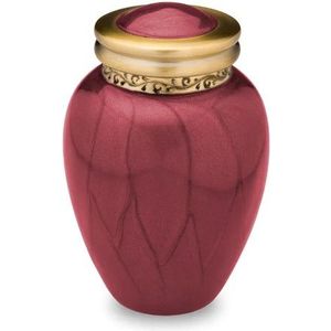Mini Blessing Urn Roodmarmer, Gouden Sierrand (0.085 liter)