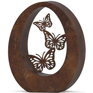 Bronzen Oval Butterflies Duo Urn (7 liter)