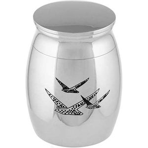 Micro Dieren Urntje - Zilverkleur - Messing - Handmatig Vorm Gegeven