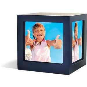 Houten Photocube Urn Navy (0.4 liter)