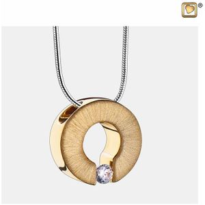 Ashanger Omega Bicolor Verguld Zilver Zirkonia, inclusief Slangencollier