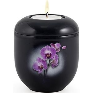 Diepzwart Waxinelicht Urntje Orchidee (0.3 liter)