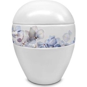 Kleine Porseleinen Pot Urn Blauwe Bloemen (0.6 liter)