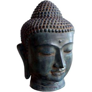 Bronzen Amithaba Boeddha Hoofd Urn (1.9 liter)