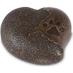Hart Asbeeld met Pootafdruk Hond (0.85 liter)
