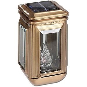 Graflicht - Bronskleurig - Lantaarn - Zonne-energie - 4 Vensters