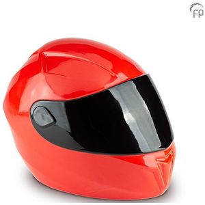 Grote Rode Keramische Motorhelm Urn (5 liter)