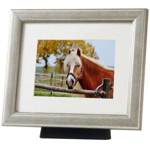 Paard of Pony Urn met Houten Fotolijst Zilver (4 liter)