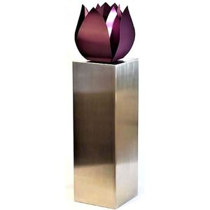 RVS Tulp Asbeeld op Kleinere RVS Assokkel (2 x 3.5 liter)