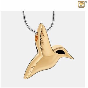 Verguld Zilveren Ashanger Kolibri, met Collier