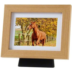 Paard of Pony Urn met Houten Fotolijst Eiken (4 liter)