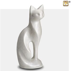 LoveUrns Urn voor Kat White Pearl (0.3 liter)