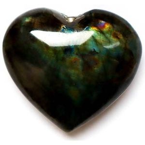 Mini Hart Edel Gedenksteen Labradoriet, Small Size (0.01 liter)